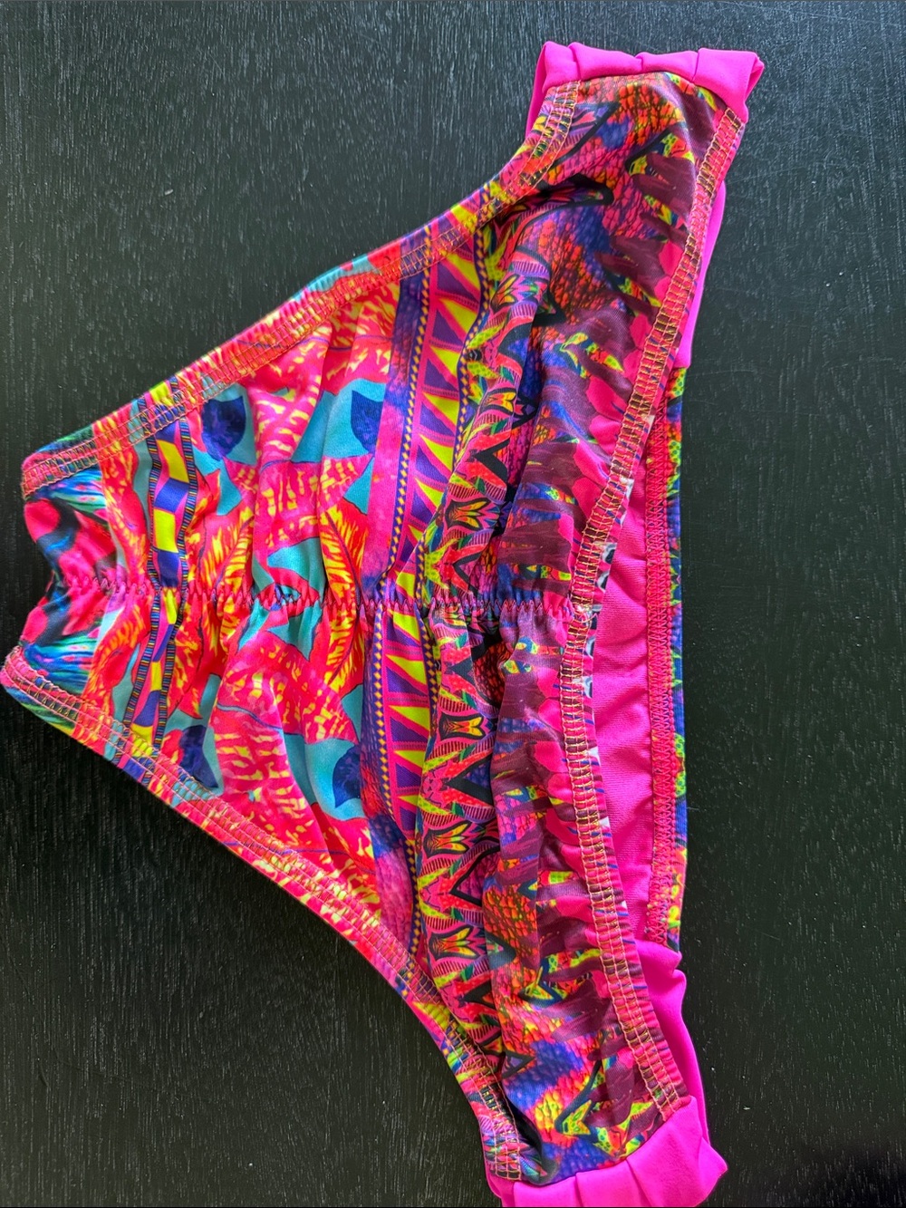 Embroidered  Pink Patterned One-Piece Swimsuit - Picture 4 of 4